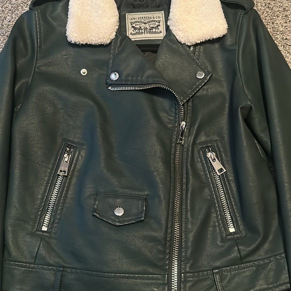 Levi Faux Leather Sherpa Jacket - Picture 2 of 12